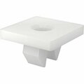 Bsc Preferred Nylon Plastic Snap-in Nut Square for 1/4 Screw Size, 10PK 98550A110